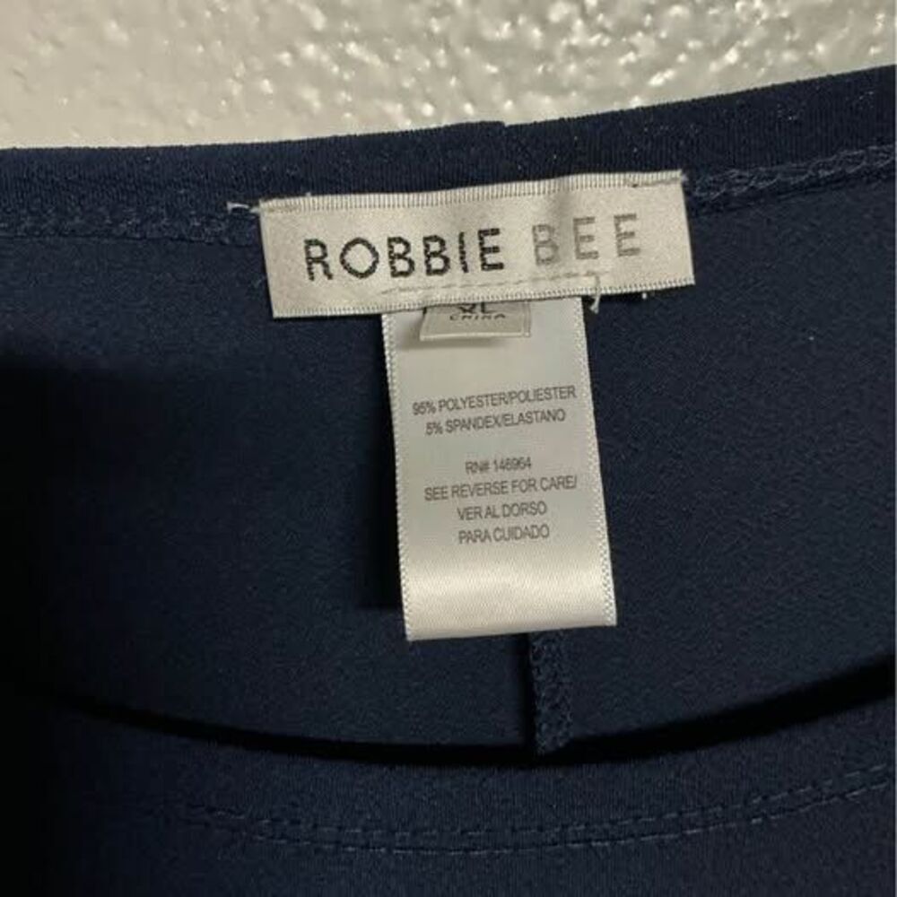 New with tags Robbie Bee navy blue tie waist dress size XL - Picture 2 of 4